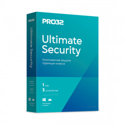 Антивирус Pro32 Ultimate Security BOX (PRO32-PUS-NS(BOX)-1-3 KZ) на 12 месяцев для 3шт устройств