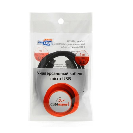 Кабель micro USB - USB 2.0 Type-A Cablexpert CC-mUSB2bk1m 1 м черный
