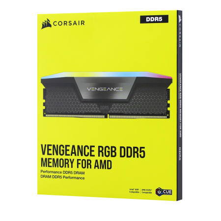 Оперативная память Corsair Vengeance RGB (AMD) (CMH32GX5M2E6000Z36) 32 ГБ чёрный