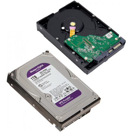 1 ТБ Жесткий диск Western Digital Purple (WD11PURZ) серый