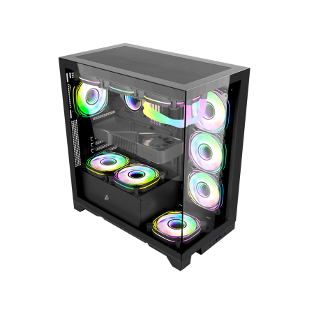 Корпус 1stPlayer Miku Mi8 (Mi8-BK-3FBR1FBC1) чёрный