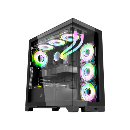 Корпус 1stPlayer Miku Mi8 (Mi8-BK-3FBR1FBC1) чёрный