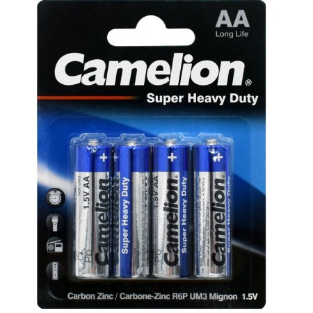 Батарейка Camelion R6P-BP4B AA [R6P] 4 шт сине-серебристый