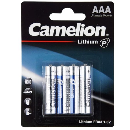 Батарейка Camelion FR03-BP4 AAA [FR03] 4 шт синий/серебристый