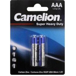 Батарейка Camelion R03P-BP2B AAA [R03P] 2 шт сине-серебристый