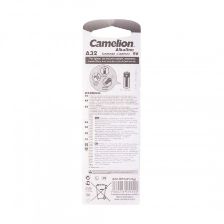 Батарейка Camelion A32-BP5 A32 [A32] серебристый/зеленый