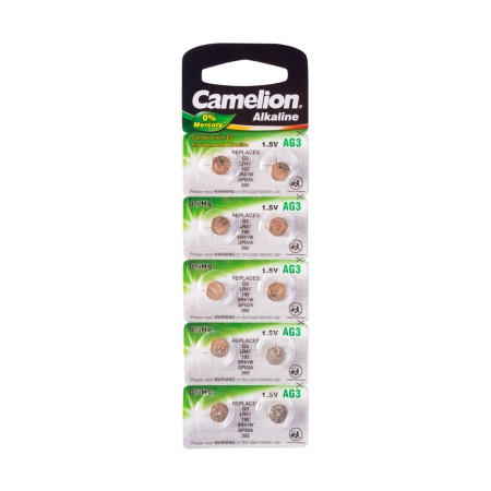 Батарейка Camelion AG3-BP10 плоская [LR41] 10 шт серебристый