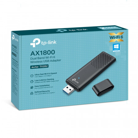 Wi-Fi адаптер TP-LINK Archer TX20U Ver 1.0 черный