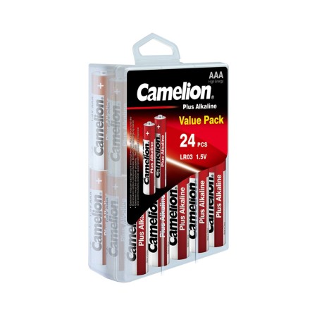 Батарейка Camelion LR03-PBH24 AAA [LR03] 24 шт красно-серебристый