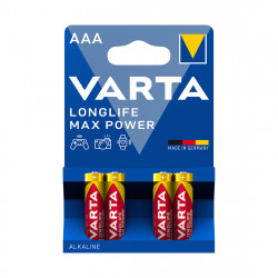 Батарейка Varta LR03 Longlife Power Max AAA [LR03] красный/жёлтый