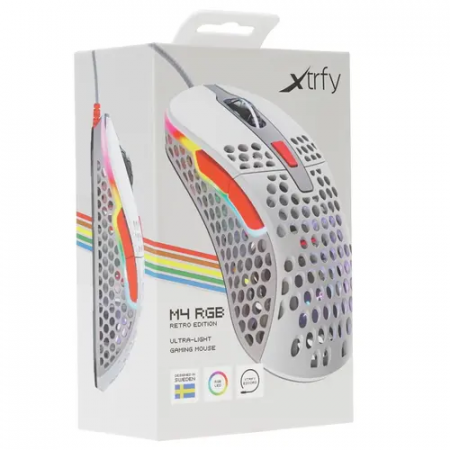 Мышь проводная Xtrfy M4 RGB (XG-M4-RGB-RETRO) серый