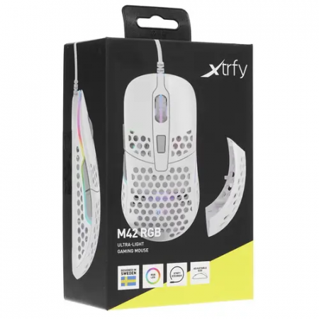 Мышь проводная Xtrfy M42 (XG-M42-RGB-WHITE) белый