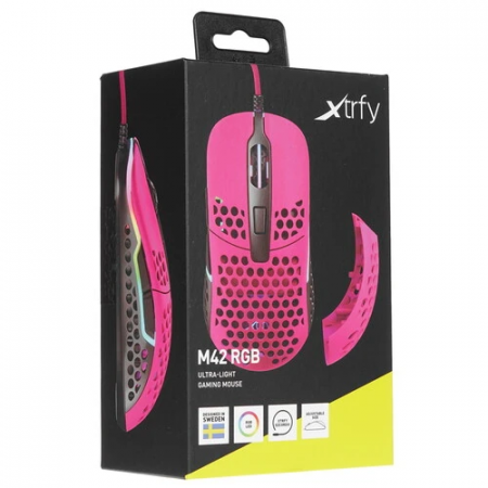 Мышь проводная Xtrfy M42 (XG-M42-RGB-PINK) розовый