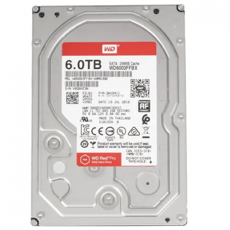 6 ТБ Жесткий диск Western Digital Red Pro (WD6003FFBX) серый