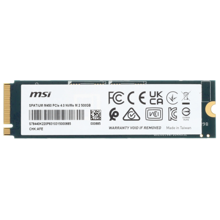 500 ГБ SSD диск MSI SPATIUM M450 (500GB/SPATIUM M450) чёрный