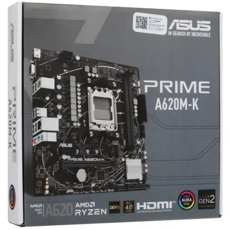 Материнская плата ASUS PRIME A620M-K (90MB1F40-M0EAY0) чёрный