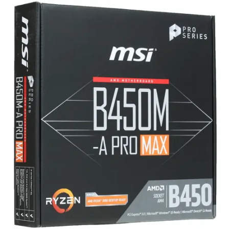 Материнская плата MSI B450M-A PRO MAX чёрный