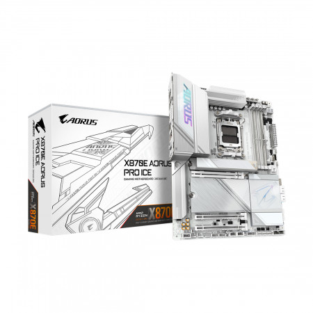 Материнская плата Gigabyte X870E AORUS PRO ICE белый