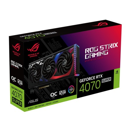 Видеокарта ASUS ROG STRIX RTX 4070 SUPER OC (ROG-STRIX-RTX4070S-O12G-GAMING) 12 Гб черный