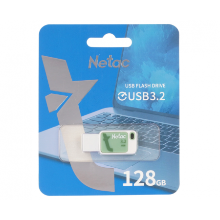 128 ГБ USB Флэш-накопитель Netac UA31 (NT03UA31N-128G-32GN) зеленый
