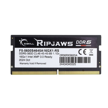Оперативная память G.Skill RipJaws (F5-5600S4645A16GX1-RS) 16 ГБ чёрный