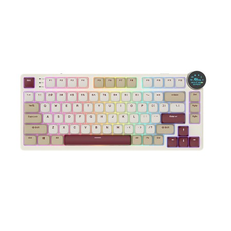 Клавиатура беспроводная + проводная Royal Kludge RK N80 (RK N80 Rosy Clouds) бежевый