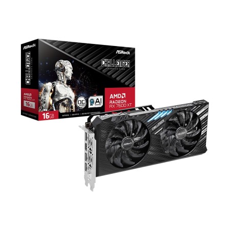 Видеокарта ASRock AMD Radeon RX 7600 XT Challenger OC (RX7600XT CL 16GO) 16 Гб черный