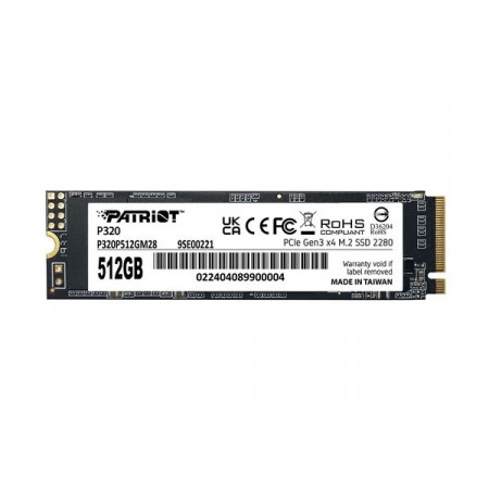 512 ГБ SSD диск Patriot P320 (P320P512GM28) черный