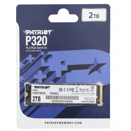2 ТБ SSD диск Patriot P320 (P320P2TBM28) черный