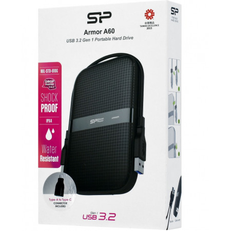 2 ТБ Внешний жесткий диск Silicon Power Armor A60 (SP020TBPHDA60SCA) черный