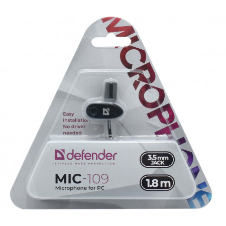 Микрофон Defender MIC-109 (64109) черный