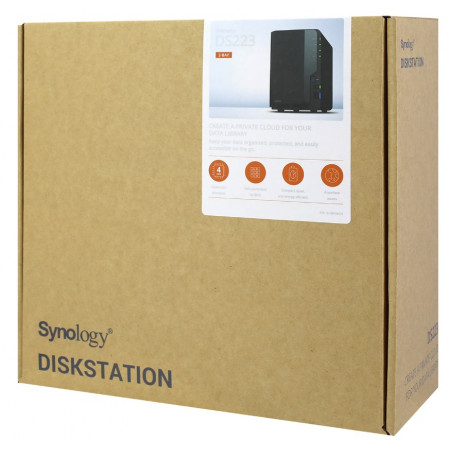 Сетевое хранилище (NAS) Synology DiskStation (DS223) черный
