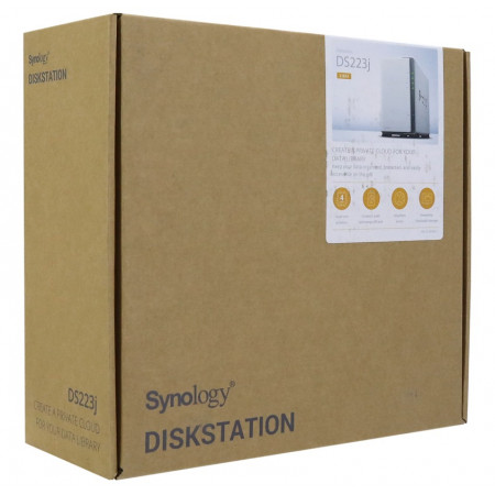 Сетевое хранилище (NAS) Synology DiskStation (DS223j) белый