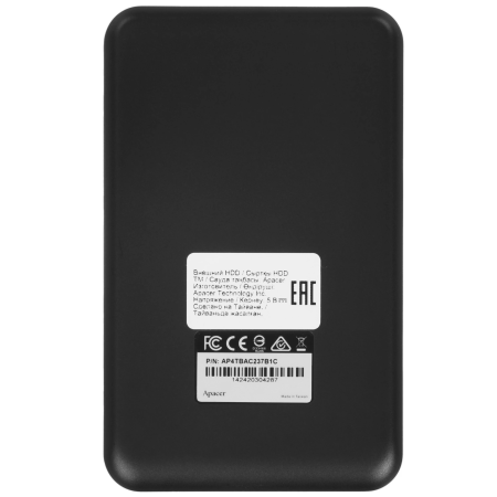 4 ТБ Внешний жесткий диск Apacer AC237 (AP4TBAC237B-1) черный