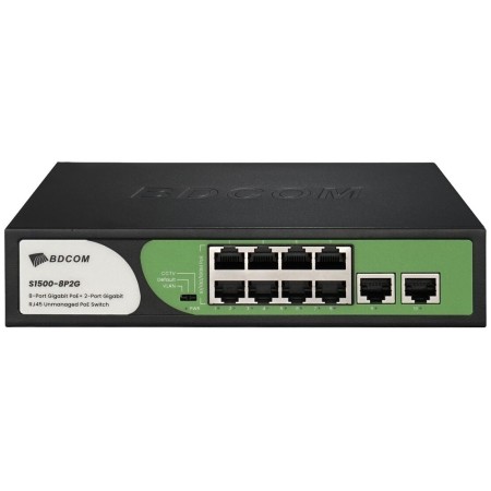 Коммутатор BDCOM S1500-8P2G черный