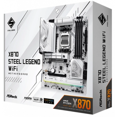 Материнская плата ASRock X870 Steel Legend WiFi белый