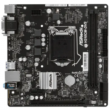 Материнская плата ASRock H310CM-DVS черный