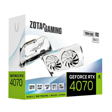 Видеокарта Zotac GAMING GeForce RTX 4070 Twin Edge OC White Edition (ZT-D40740Q-10M) 12 Гб белый