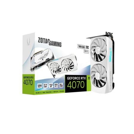 Видеокарта ZOTAC GeForce RTX 4070 Twin Edge OC White Edition (ZT-D40740Q-10M) 12 Гб белый