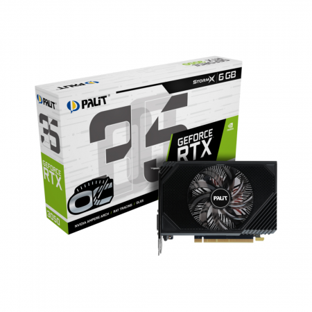 Видеокарта PALIT RTX3050 STORMX OC V1 6G (NE63050S18JE-1072F) черный