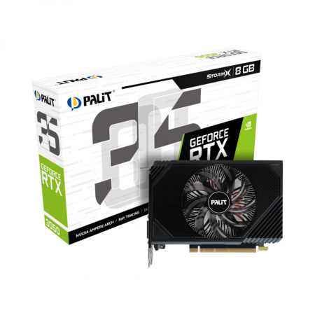 Видеокарта Palit RTX3050 STORMX V1 6G (NE63050018JE-1072F) черный