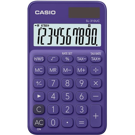Калькулятор карманный CASIO SL-310UC-PL-W-EC фиолетовый