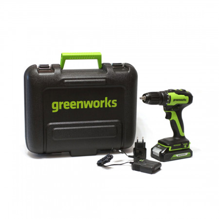 Дрель Greenworks 3704007UA черный/зеленый