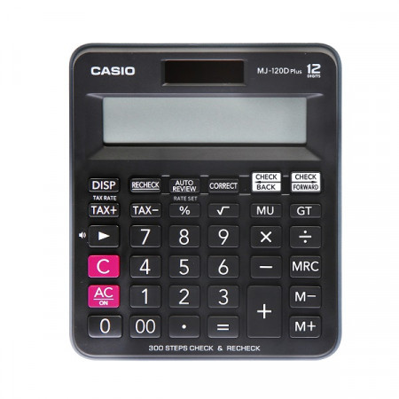 Калькулятор настольный CASIO MJ-120DPLUS-W-EP черный
