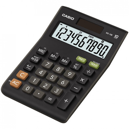 Калькулятор настольный CASIO MS-10B-S-EC черный