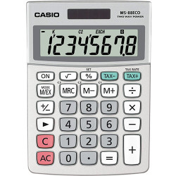 Калькулятор настольный CASIO MS-88ECO-W-EP белый
