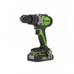 Дрель Greenworks GD24DD60K2 (3704107UA) черный/зеленый