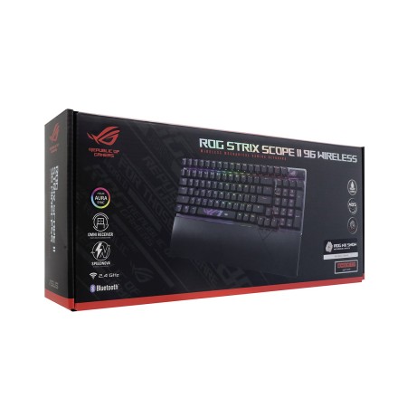 Клавиатура проводная + беспроводная ASUS ROG Strix Scope II 96 Wireless (90MP037A-BKRA00) чёрный