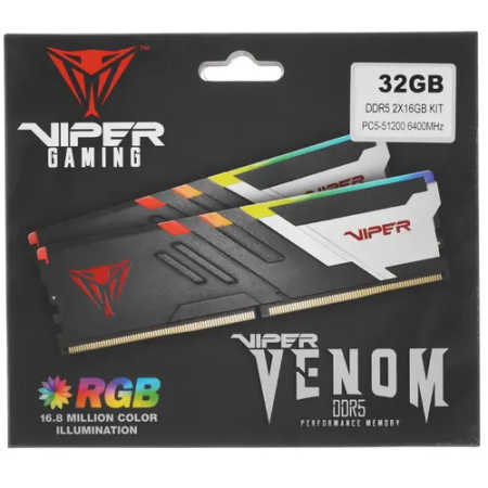 Оперативная память Patriot Viper Venom RGB (PVVR532G640C32K) 32 ГБ черный