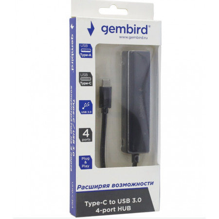 USB-разветвитель Gembird UHB-C364 черный